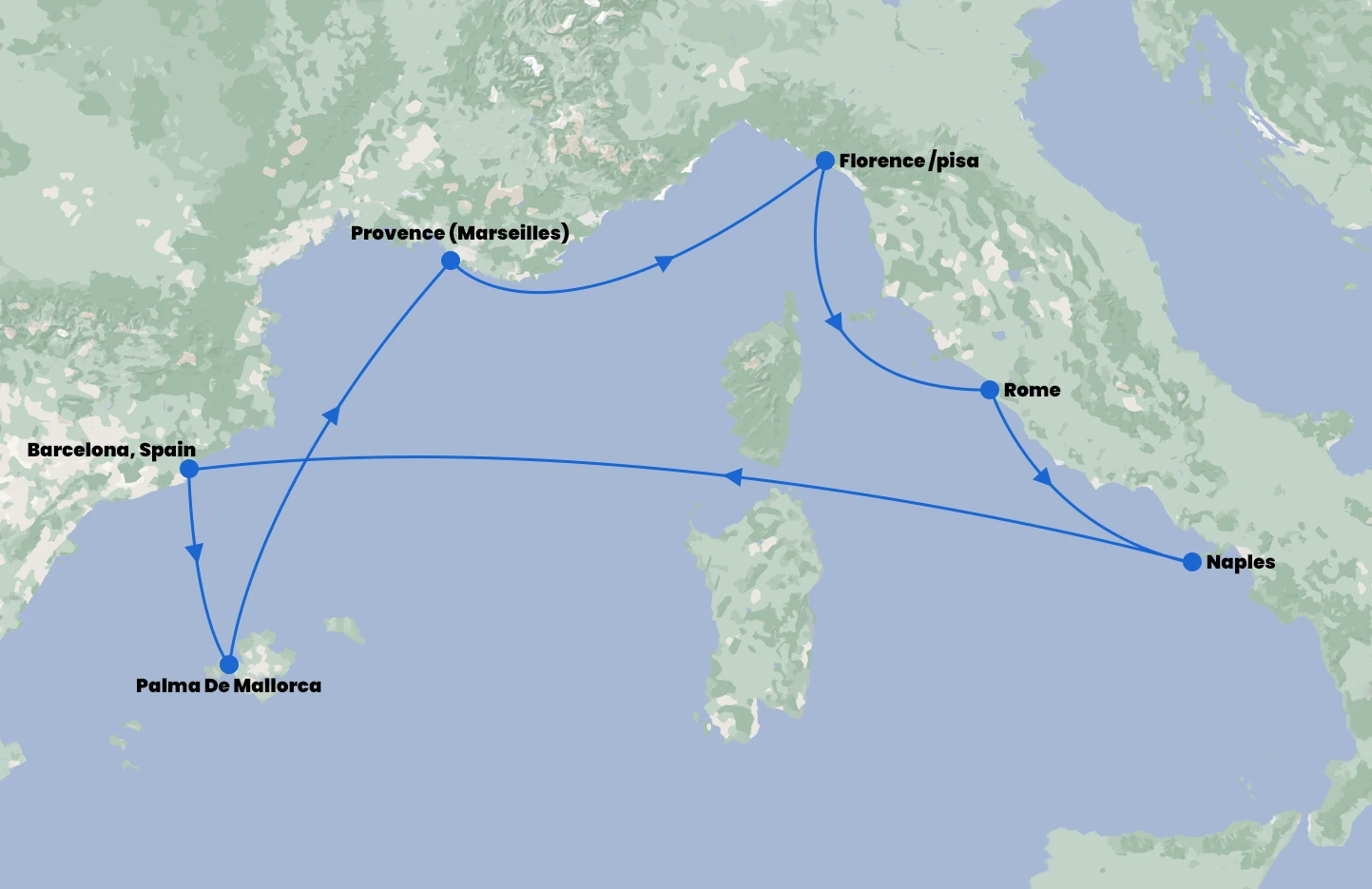 Med from Barcelona with Legend Of The Seas